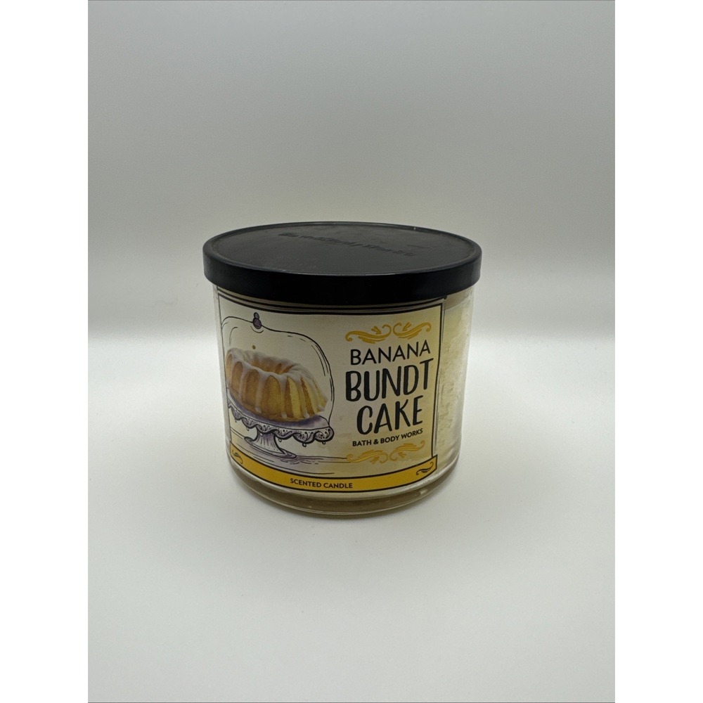 BANANA BUNDT CAKE Scented 3 Wick Candle 14.5 Oz Bath & Body Works